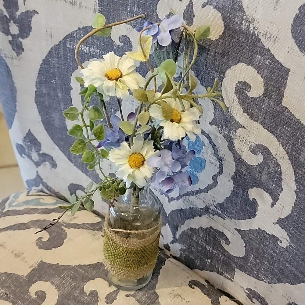 Glass Vase with Flowers